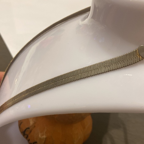 Vintage Silver Herring Bone  Necklace - Picture 3 of 4